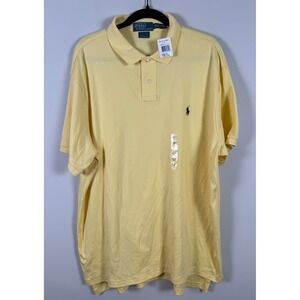 Polo‎ Ralph Lauren Yellow Custom Fit Short Sleeve Polo Shirt Mens XXLarge, NWT